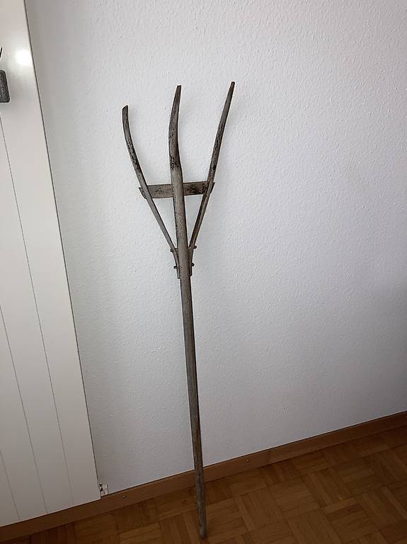 alte Holzgabel (Kinder-) Heugabel (? ?? ), antik