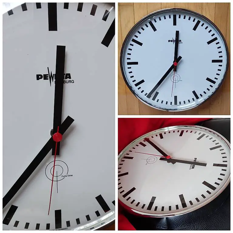 Funkuhr PEWETA Wandaufhängung, Kunststoff Gehäuse