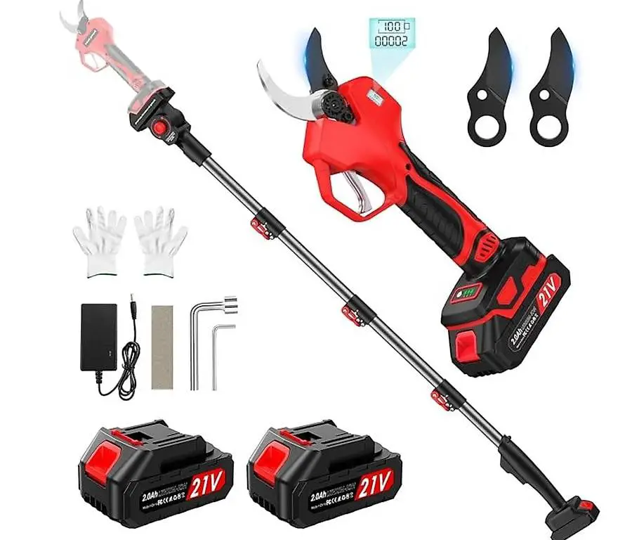 Elektrische Baumschere mit Verlängerungsstange