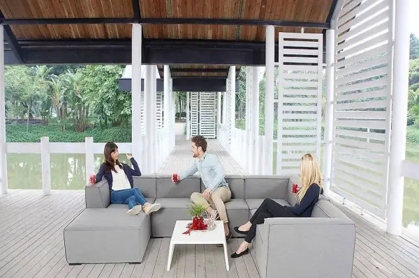  Lounge Outdoor Allwetter Grau