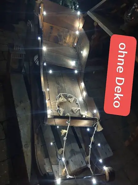 Holzschlitten Pinienholz