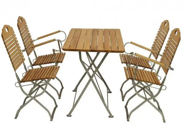  Kurgartengarnitur BAD TÖLZ 5-tlg, Flachstahl verzinkt