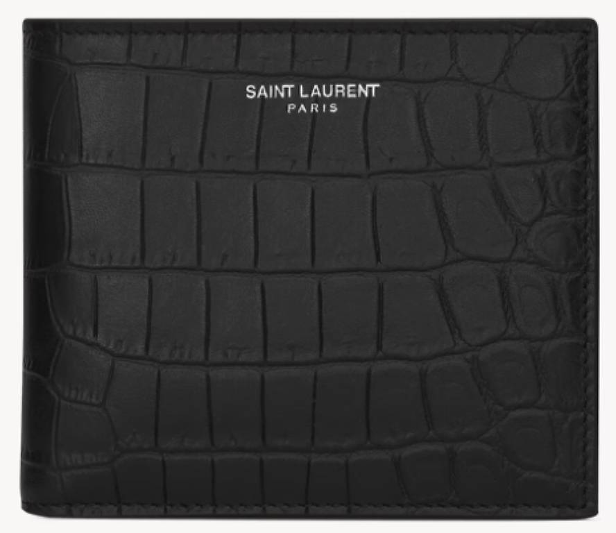 saint laurent east/west wallet portemonnaie croco