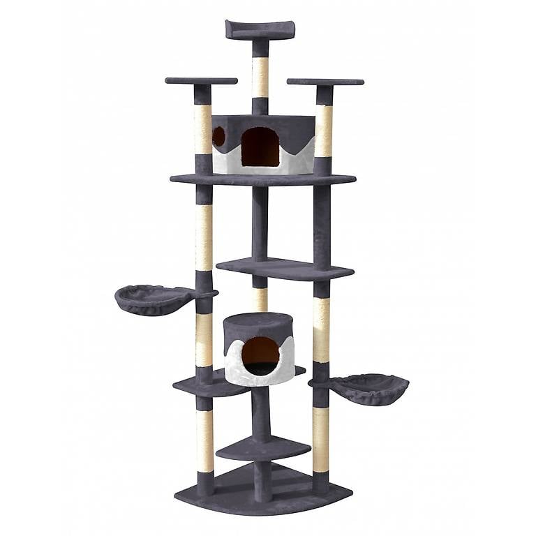 Albero per gatti alto 210 cm grigio