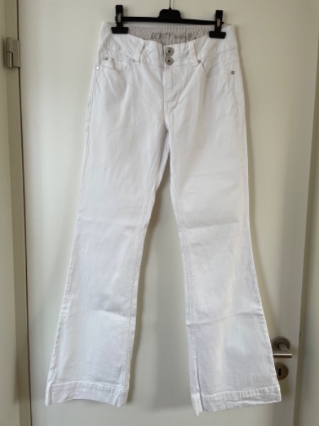 Hose Jeans Denim Street One Selma Superlong weiss Gr. 28