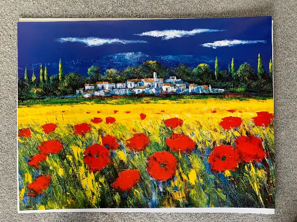 2 sehr schöne Bilder hinters Glas 2 Motive Blumen & Fantasie