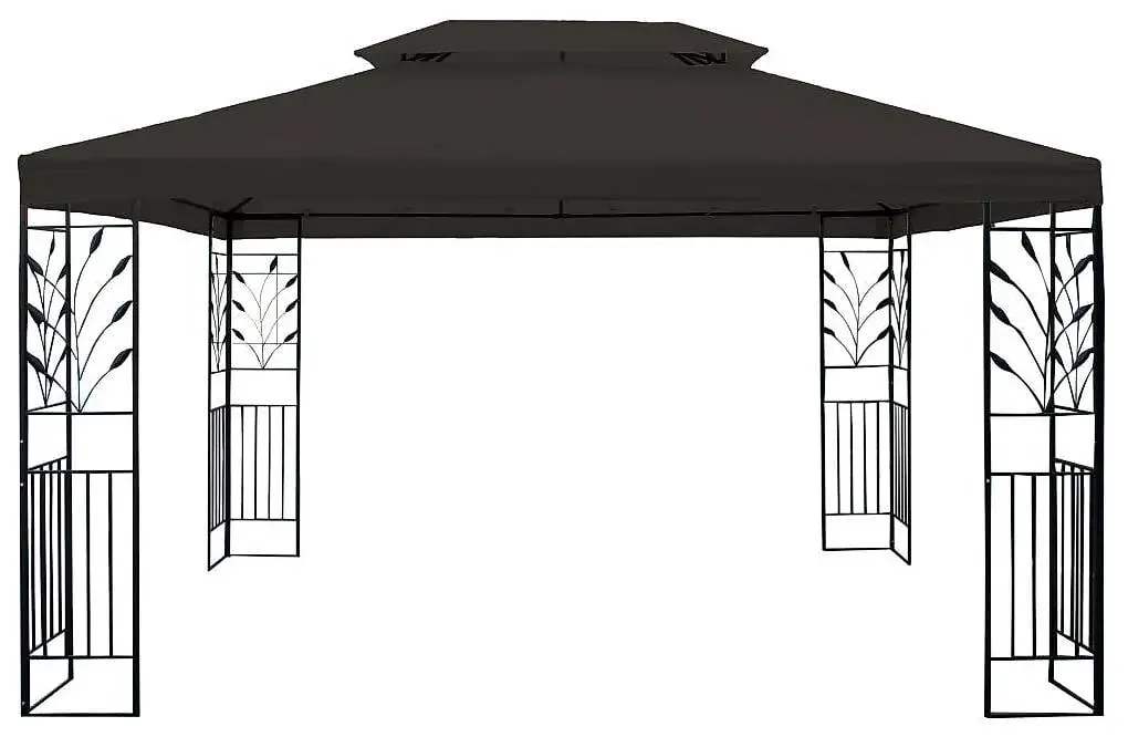 Gartenpavillon Gazebo 3 x 4 m anthraz