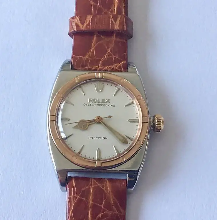 Rolex ovetto bubble back acciaio oro rosa anno 1945