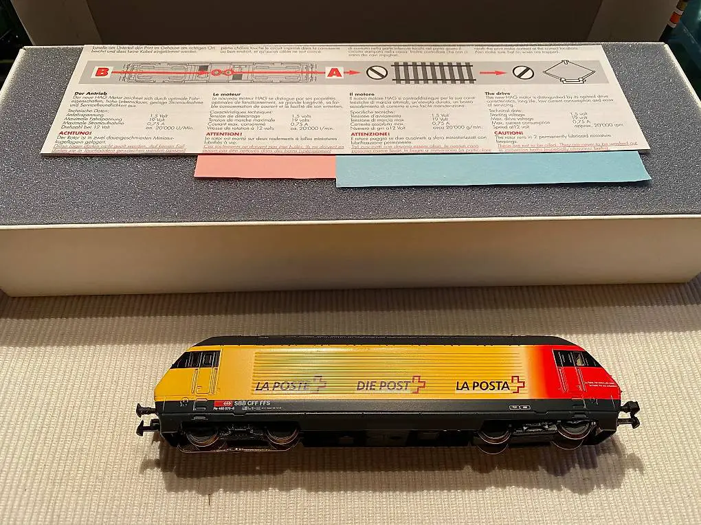 HAG 280 Postlok, AC analog, fabrikneu, H0