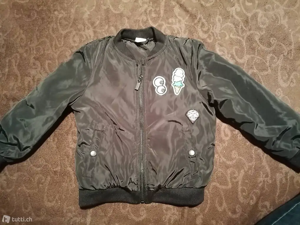Jacke Bomberjacke schwarz 98/104