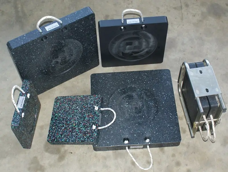 Kranfuss-Abstützplatten in verschiedenen Grössen