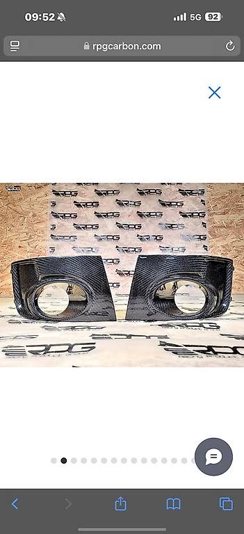 GR GV - Vacuum Carbon Front Bumper Foglight Cover Set