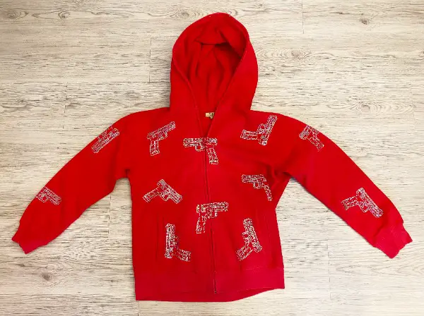 Trap Kapuzensweatjacke Red + Silver