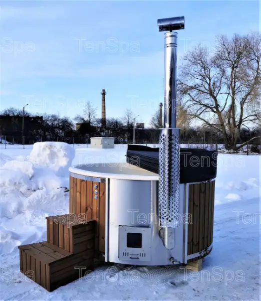 4-6 Personen HotTub aus GfK mit integr. Ofen Whirlpool Badefass