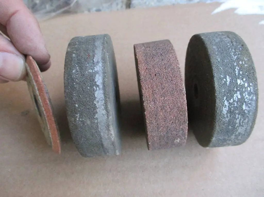4x Schleif-Scheibe historisch Werkstatt Werkzeug Polieren