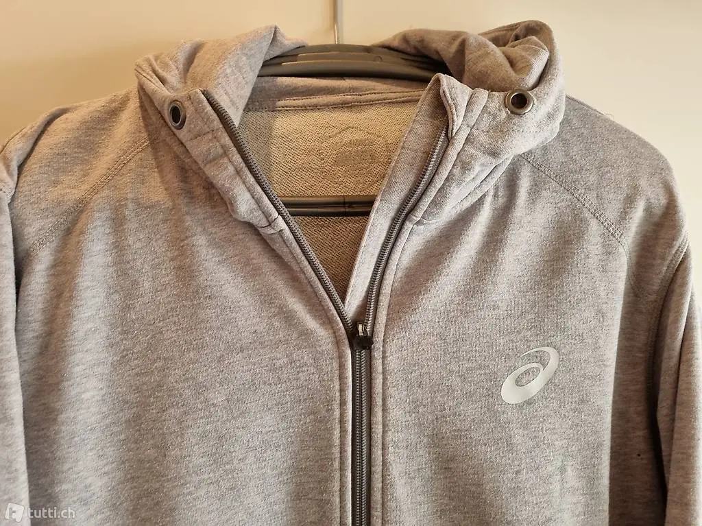 Asics Herren Sweatjacke, grau, Gr. XL