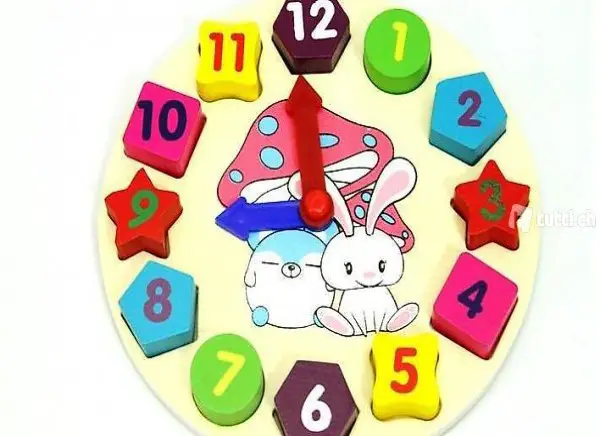  Holz Lernspielzeug Geometrische Uhr