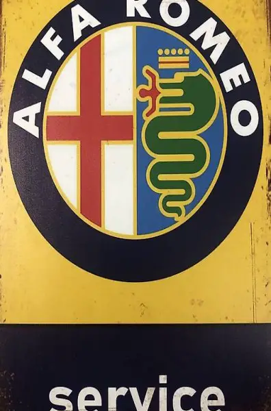 Alfa Romeo Blechschild Metallschild Sign 156 Stelvio Giulia