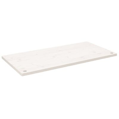  vidaXL Schreibtischplatte Weiss 100x60x2,5 cm Massivholz