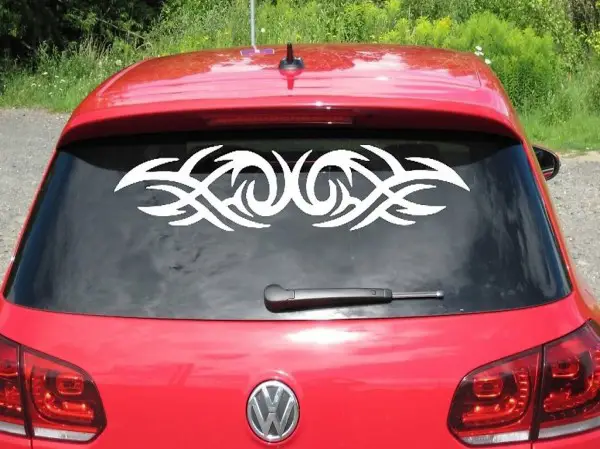  Heckscheibenaufkleber auf Kontur geschnitten