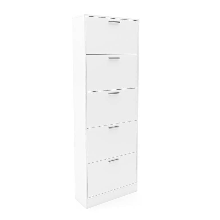 Schuhschrank 59 x 169 cm weiss