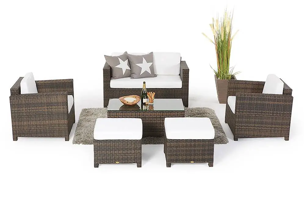 Rattanmöbel Lounge Gartenmöbel braun