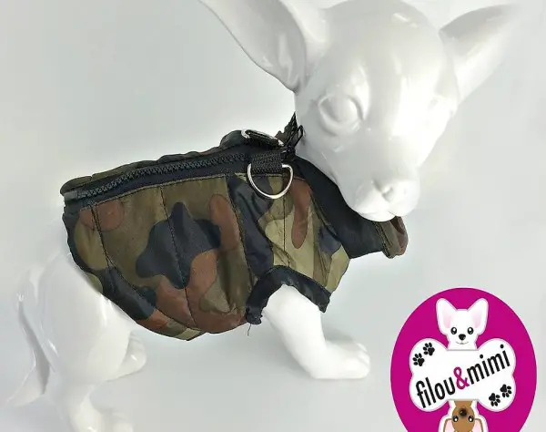  F+M Windjacke ARMY,SKULL für chihuahua