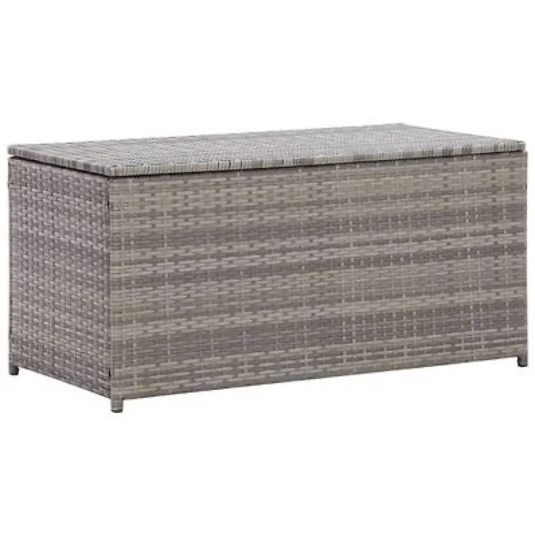 Gartenbox Poly Rattan 100x50x50 cm Grau 383737