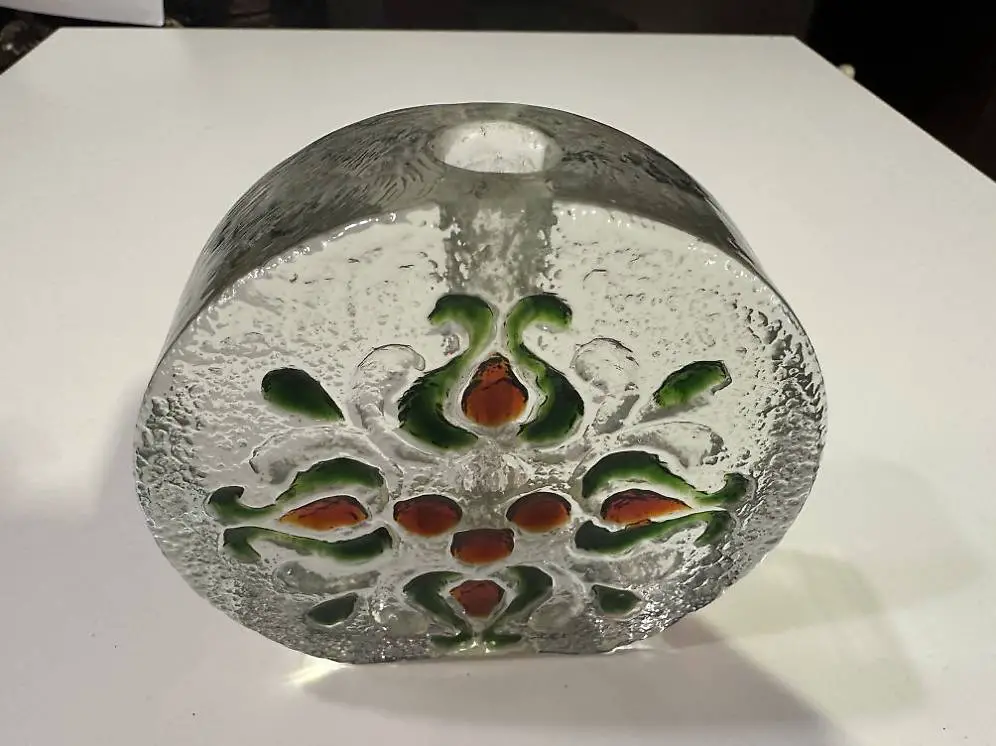 Vintage Vase aus Kristallglas von Walther, 1970er