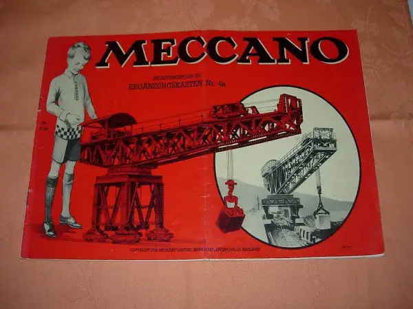  MECCANO ANLEITUNGSBUCH ZU ERGÄNZUNGSKASTEN NR.4 A
