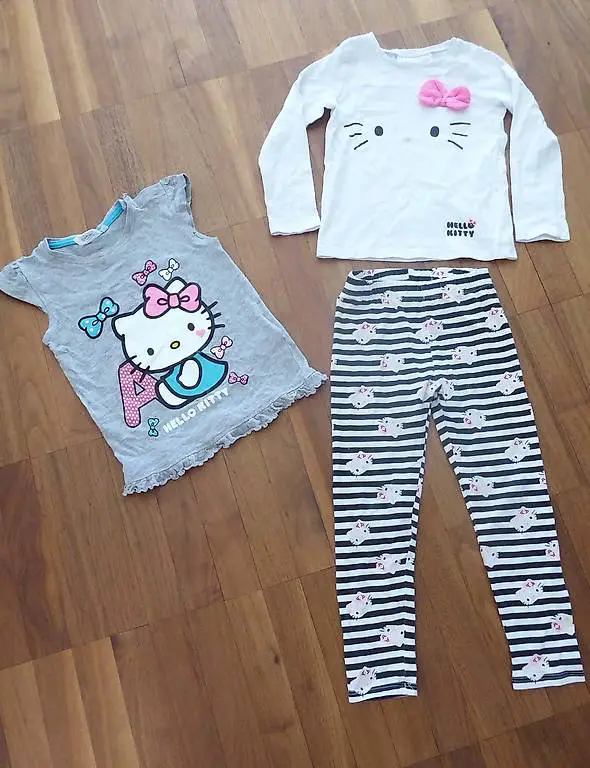 Schlafanzug, T-Shirt, Pyjama Hello Kitty, Gr 86, 92, 98, 104