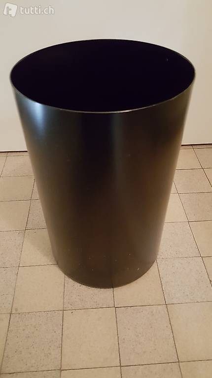 Designer Abfall Eimer HIGH-TECH Metall Papierkorb schwarz NW