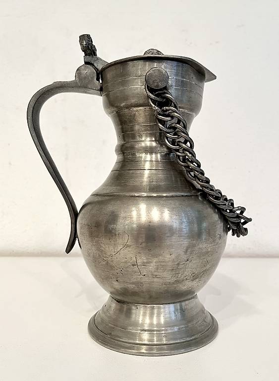 Bauchkanne/Channe du Valais in peltro ZINN inizi 900