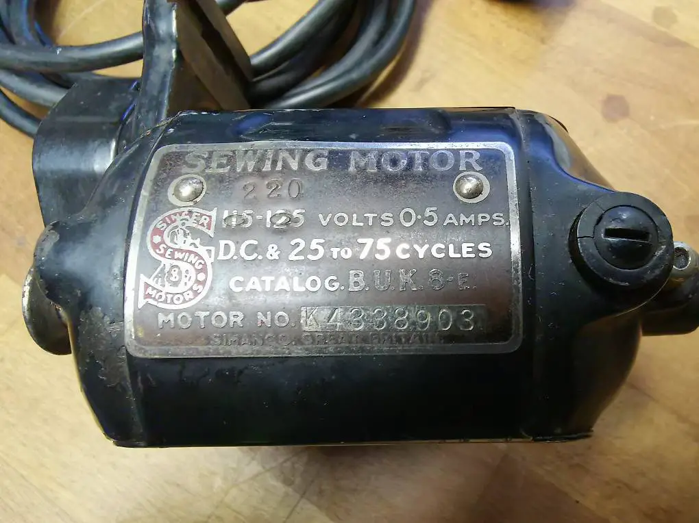 simanco great britain sewing motor 220 volts