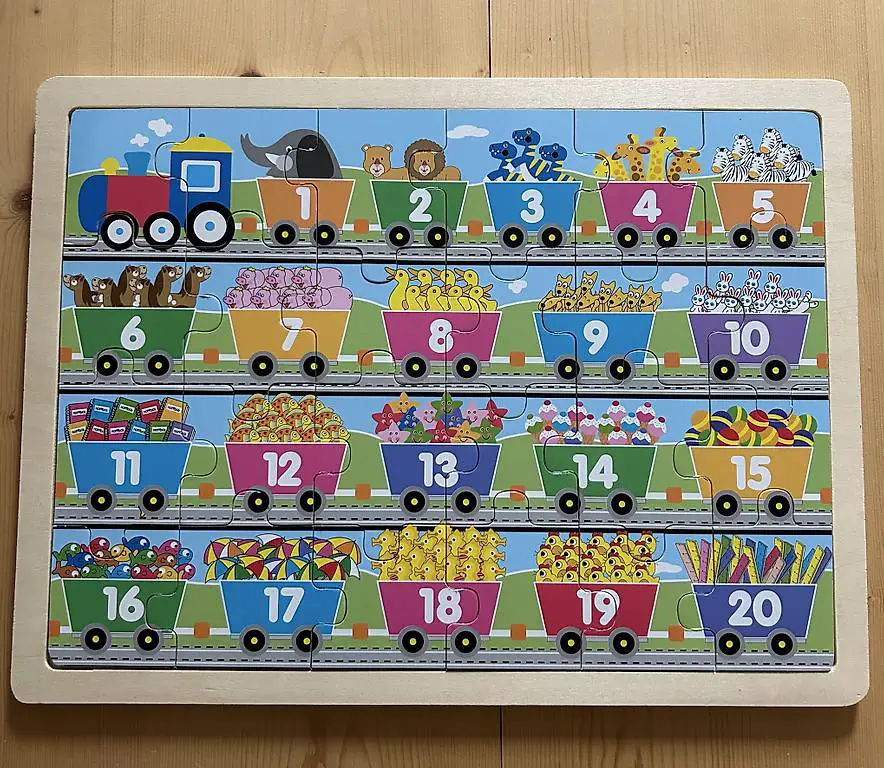 Holzpuzzle Zahlen