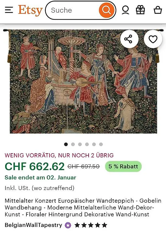 Gobelin Wandteppich Sommerkonzert (NP: 600+)