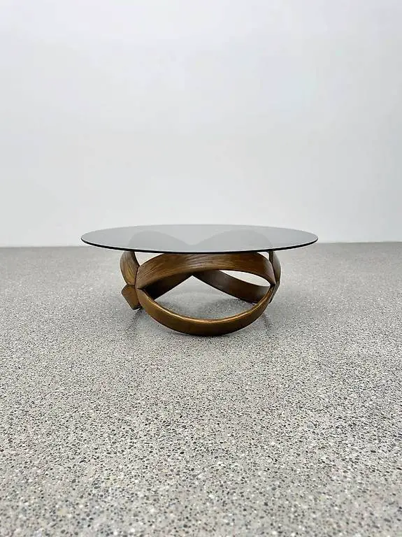 Space Age Couchtisch mit Rauchgas, made in Italy, 1970er