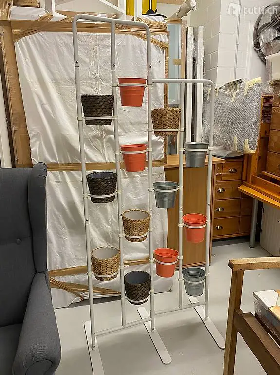 Raumtrenner, Raumteiler, Paravent mit Pflanzen