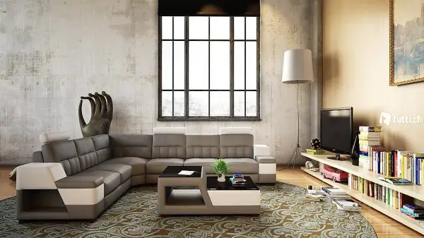  DESIGNER ECKSOFA WOHNLANDSCHAFT COUCHGARNITUR ECKE MODERN