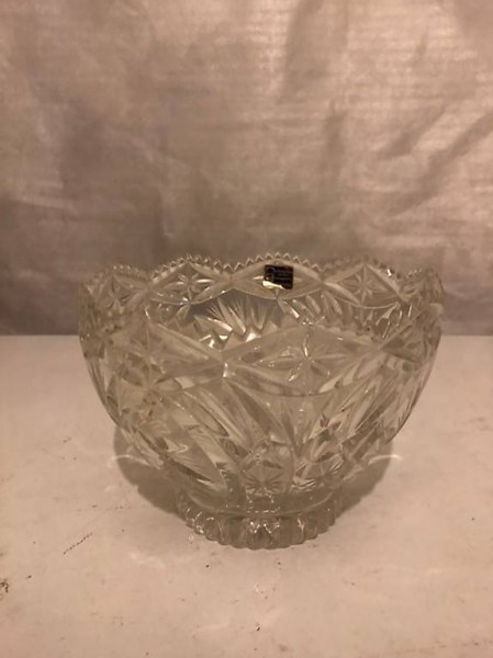 Bleikristal Schale handgeschliffen