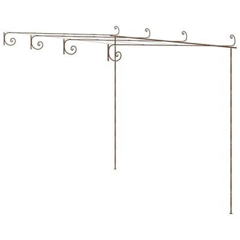 Garten-Pergola Antik-Braun 4x3x2,5 m Eisen