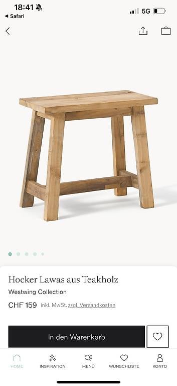 Hocker aus Teakholz