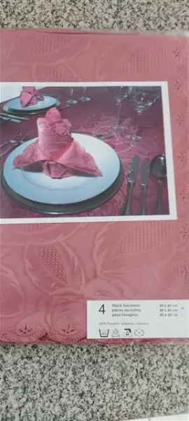 8 Serviettentücher, 40 x 40 cm