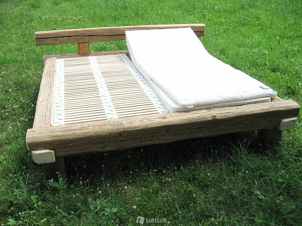 Balkenbett in Altholz Fichte