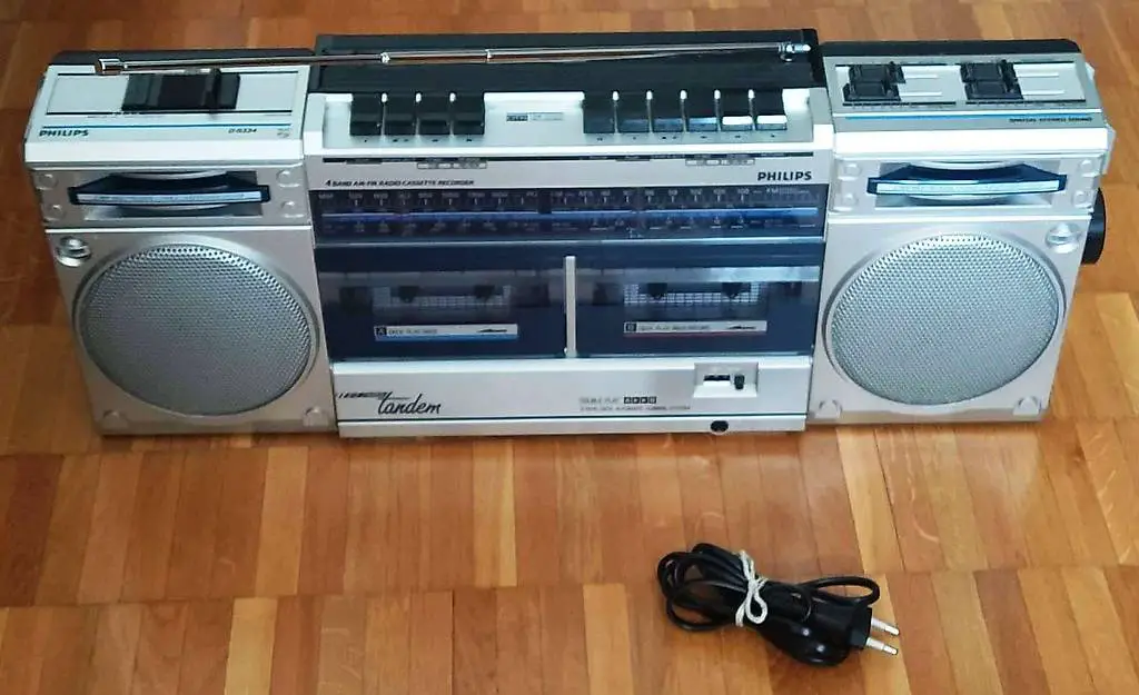 Radio / Doppel-Kassettenrecorder, Super Tandem - Philips -