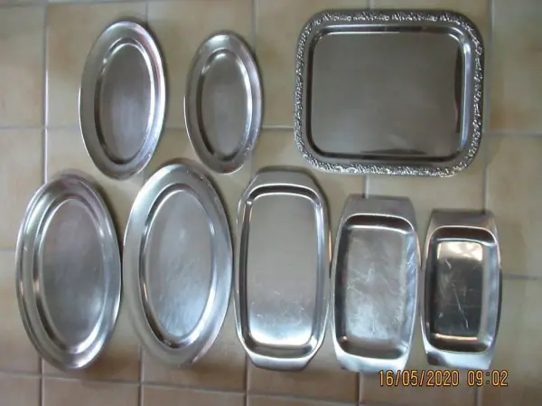  Chromstahlplatten, Platten für Buffet, Salt- Dessert Buffet
