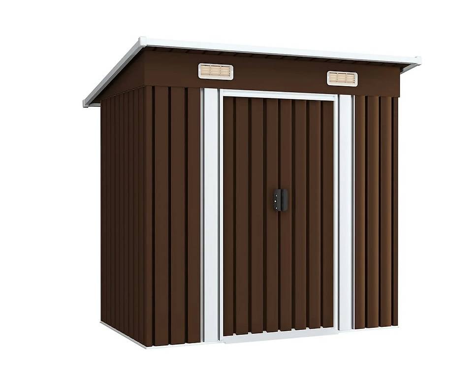 Geräteschuppen Braun 194x121x181 cm Stahl