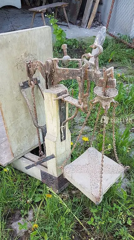 schöne antike Sackwaage