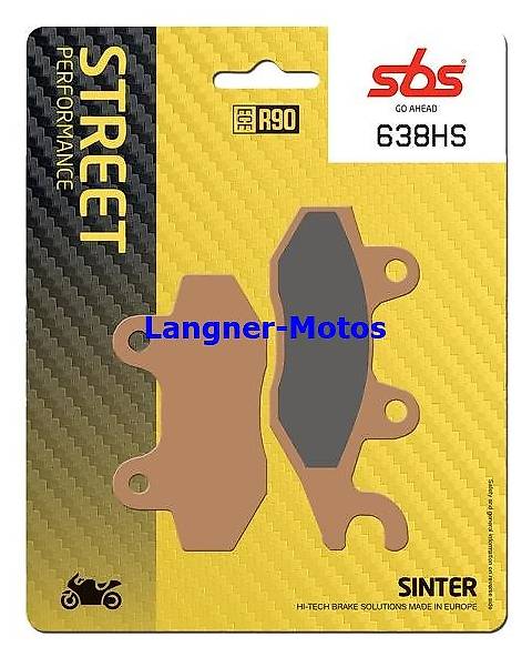 Bremsbelag SBS 638 HS Sinter TRIUMPH Sprint 900 1994-1998