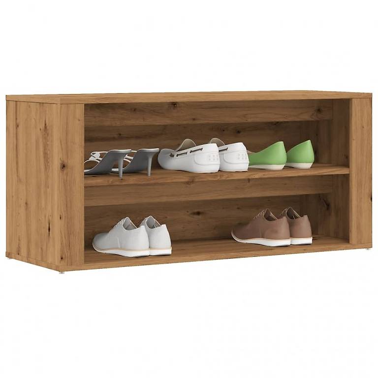 Schuhbank Artisan-Eiche 100x35x45 cm Holzwerkstoff